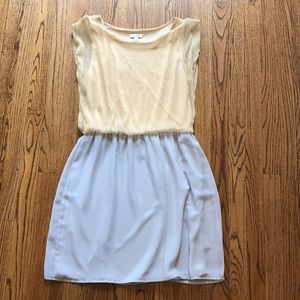 Charming Charlie gold and silver dress